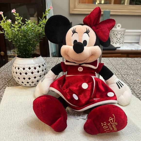 2014 Disney Store Minnie Mouse Christmas Holiday Plush Toy Collectible‎ - Picture 1 of 9